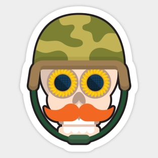 Army Sugar Skull Sticker